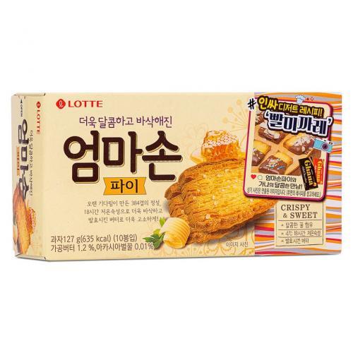 韩国进口乐天妈妈手派 127g 千层酥蜂蜜黄油味