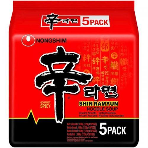 韩国进口农心辛拉面 5x120g