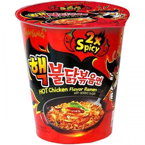 韩国进口三养双倍辣火鸡面杯装 70g