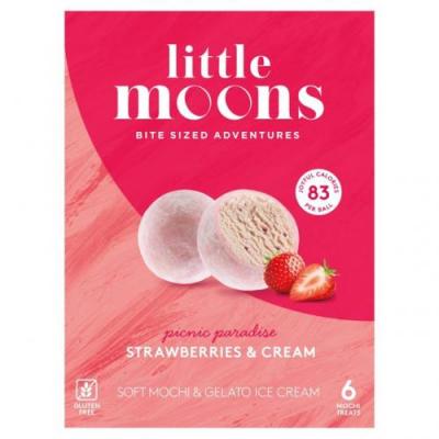 小月亮草莓奶油糯米糍冰淇淋 6枚