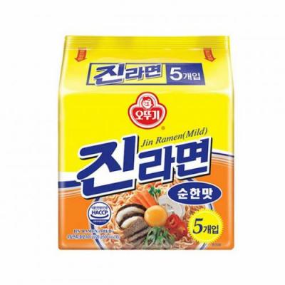 韩国进口不倒翁金拉面（原味） 120g (5袋)