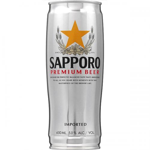 札幌啤酒银罐5%650ml