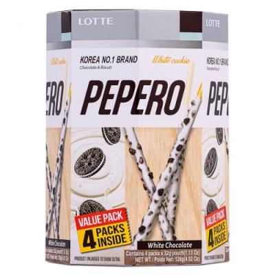 Lotte Pepero Chocolate & Biscuit Stick White Cookie 128g