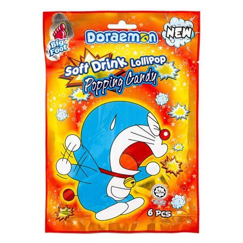 Big Foot Doraemon Soft Drink Lollipop (Popping Candy) 60g