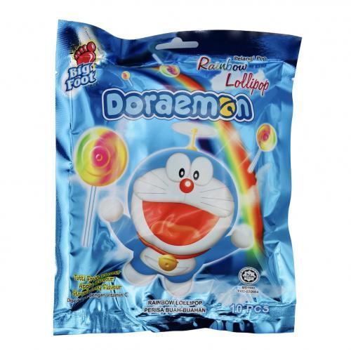 Big Foot Doraemon Rainbow Lollipop 100g