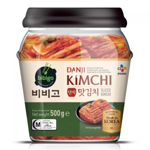 CJ Bibigo Sliced Kimchi(Traditional Shape Jar) 500g