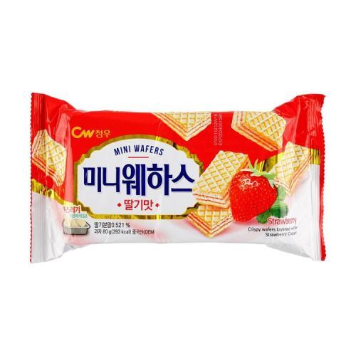 CW Mini Wafers Strawberry 80g