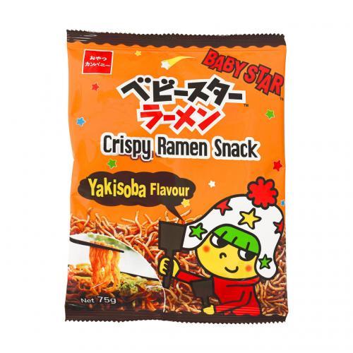 Baby Star Crispy Ramen Snack Yakisoba Flavour Thin 75g