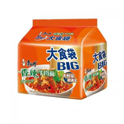 康师傅大食袋香辣牛肉面（139g*5）