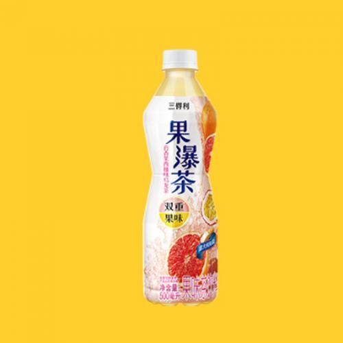 三得利果瀑茶百香果西柚味乌龙茶 500ml