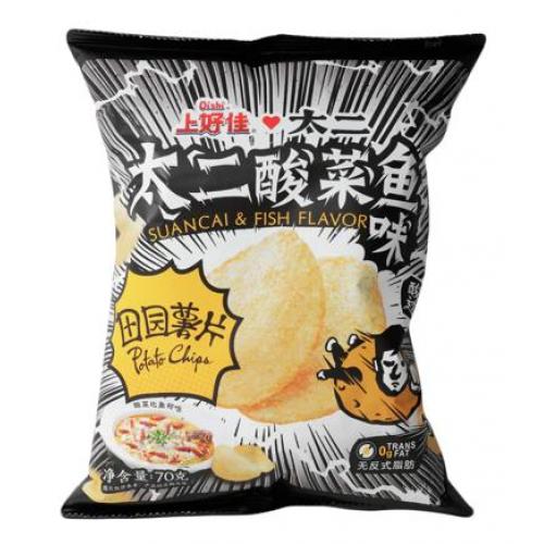 上好佳田园薯片太二酸菜鱼味 80g