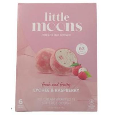 Little Moons Lychee & Raspberry Mochi Ice Cream 6 x 32g